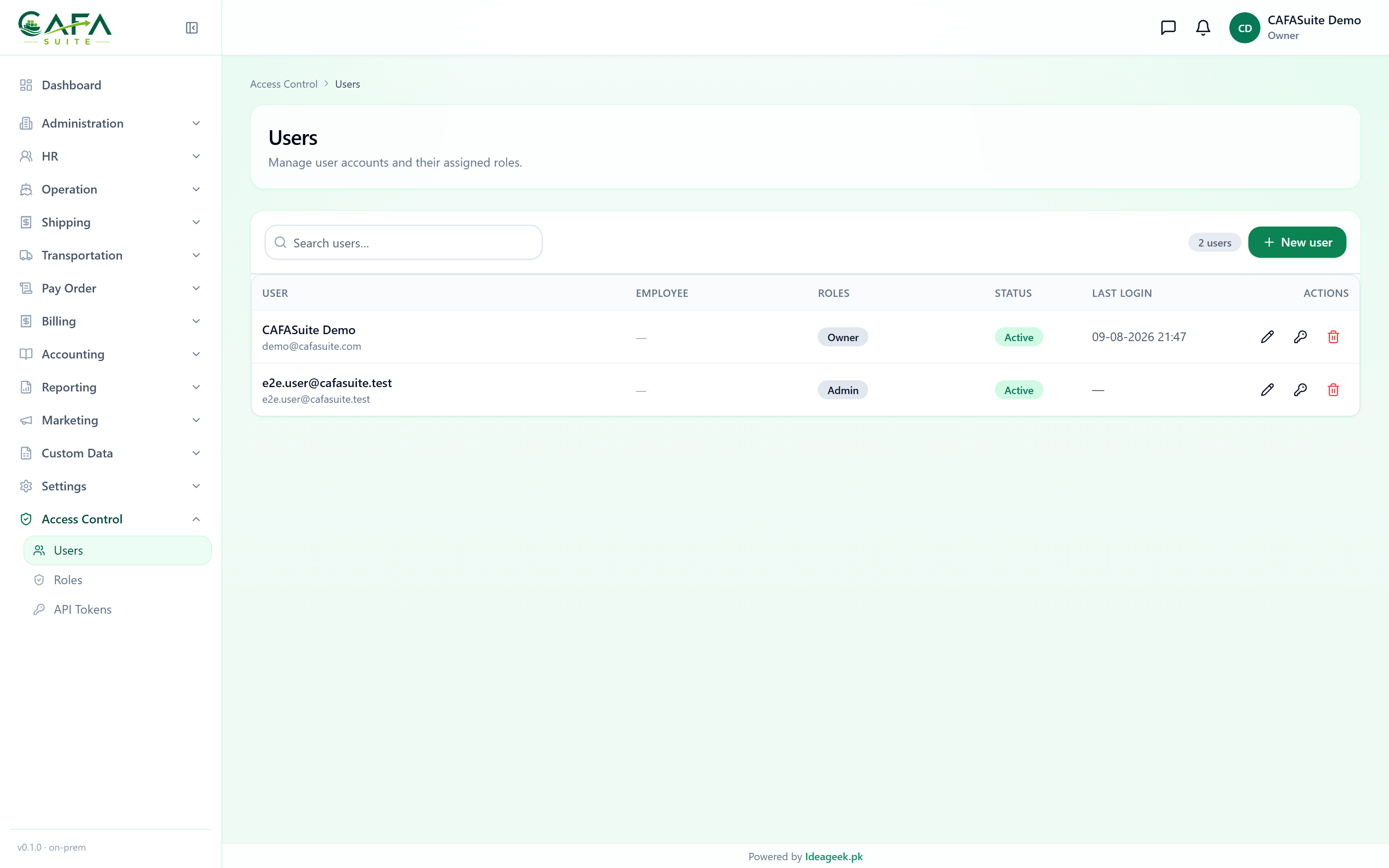 User management